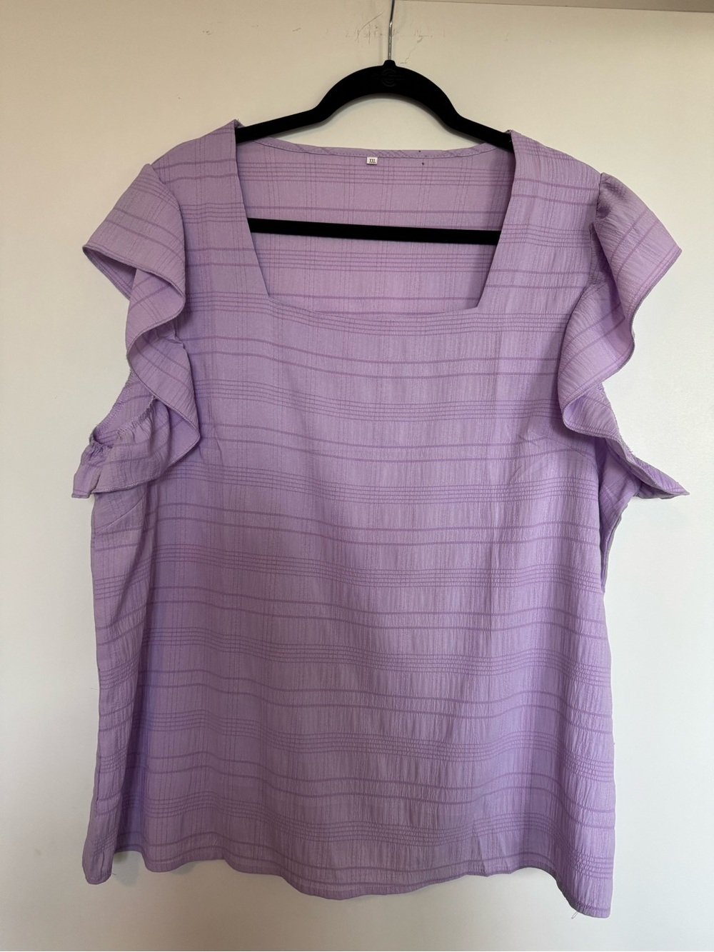 Amazon Lilac Ruffle Sleeve Blouse